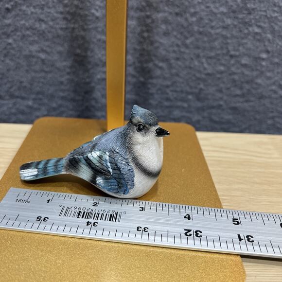 Blue Jay Family Birds Resin Mom Dad Baby Lof of 3 Excellent Condition - Picture 9 of 11